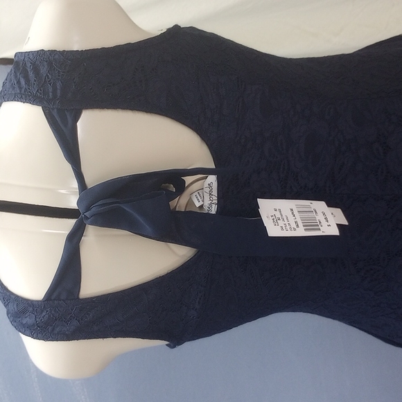 Speechless, NWT, Navy Lace Beautiful Dress, Lg - Picture 5 of 7